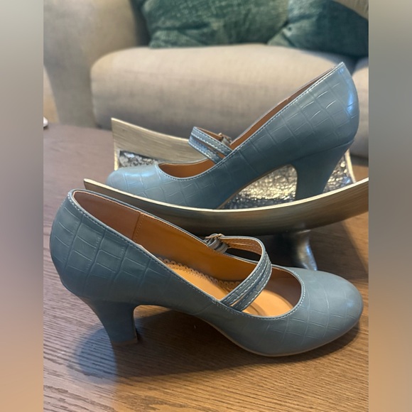 Journee Collection Shoes - Journee Collection Light Blue Mary Jane Flats